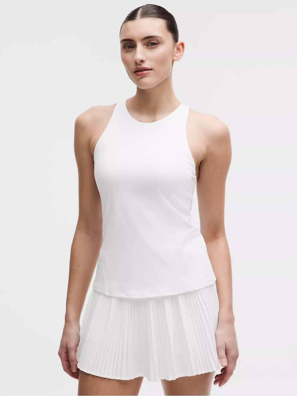 Lululemon White Athletic Halter Tank Top For Women